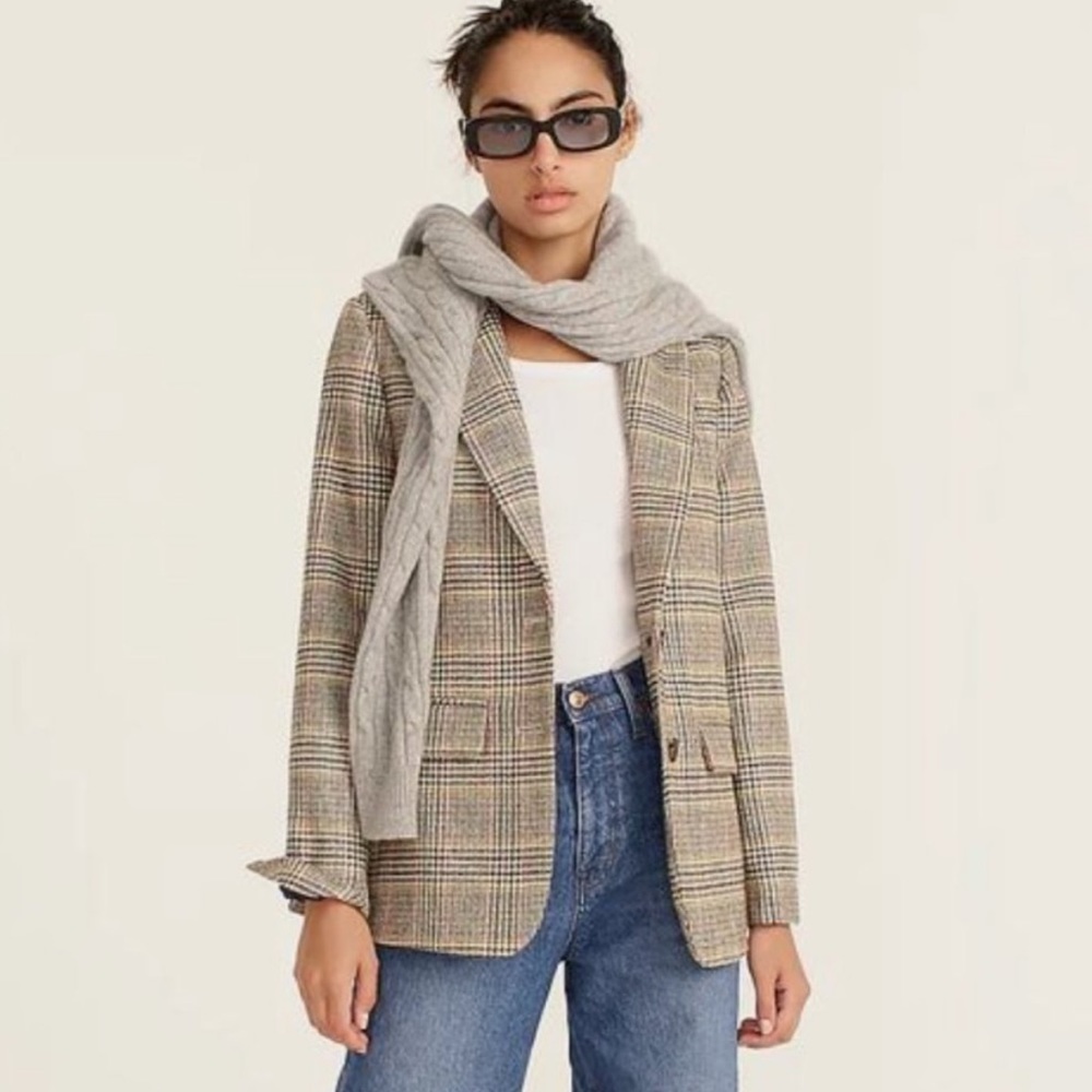 JCrew Sommerset  Blazer in Glen Plain English Wool 8 Tall